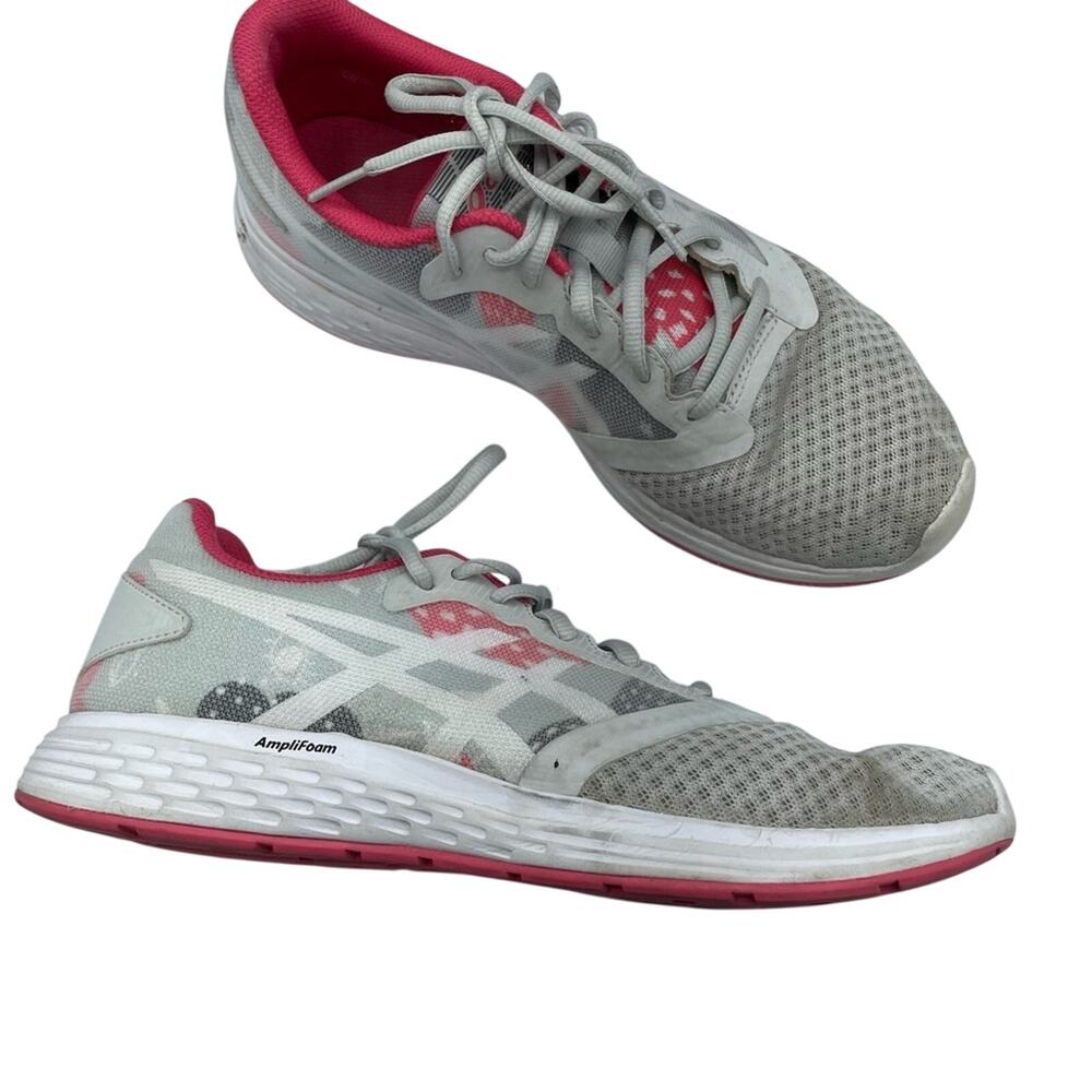 ASICS Grey & Coral Running Shoes Sneakers Patriot 10 Mens 7